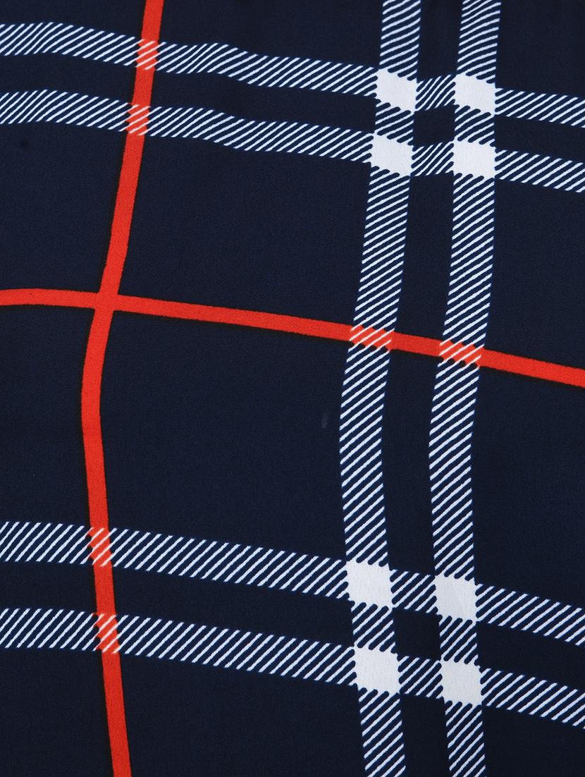 cold shoulder bell sleeved plaid top - 16746617 - Zoom Image - 4