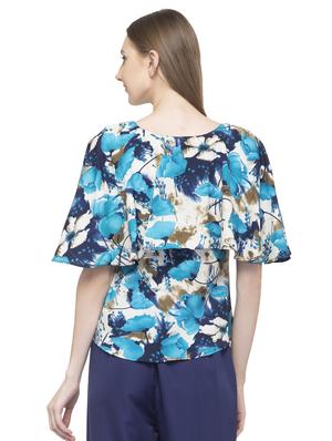 bell sleeved floral layered top - 16746626 - Standard Image - 3