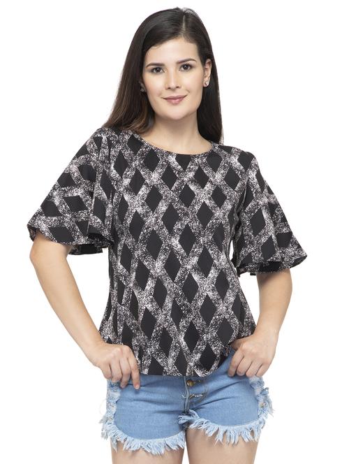 keyhole beck bell sleeved top - 16746628 - Standard Image - 1