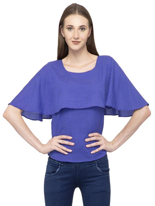 round neck pin dots layered top - 16746629 - Standard Image - 1