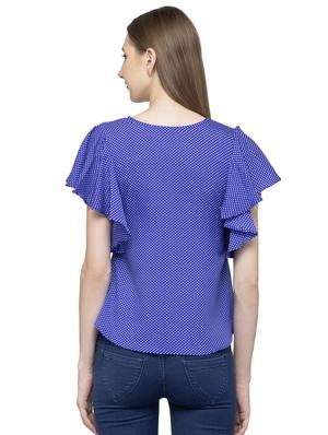 bell sleeved pin dots top - 16746630 - Standard Image - 3