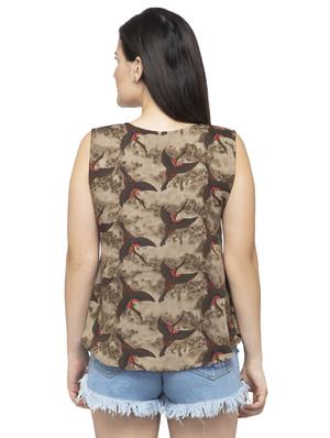 round neck curved hem top - 16746640 - Standard Image - 3