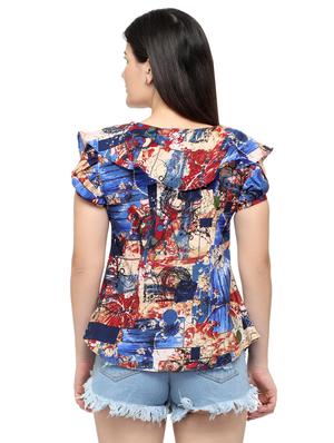 round neck puff sleeved layered top - 16746642 - Standard Image - 3