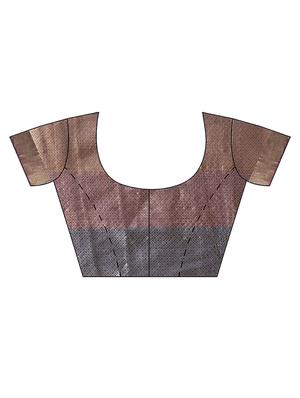 checkered kanjivaram saree with blouse - 16746848 - Standard Image - 3