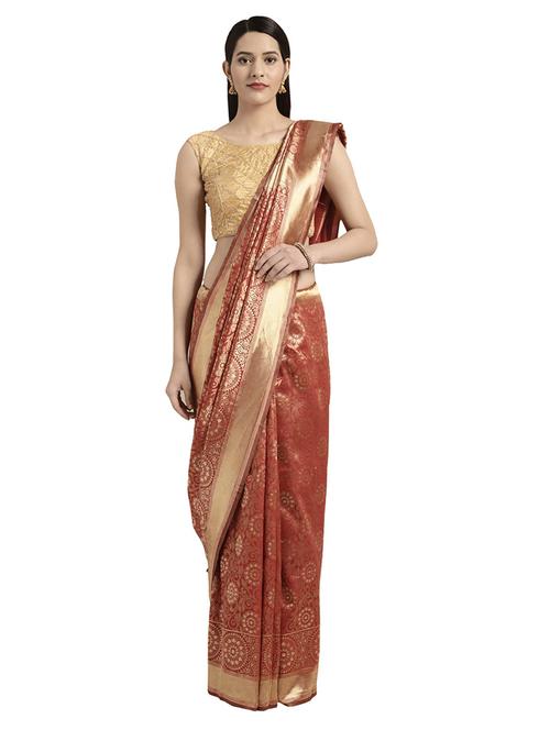 ethnic motif kanjivaram saree with blouse - 16746935 - Standard Image - 1