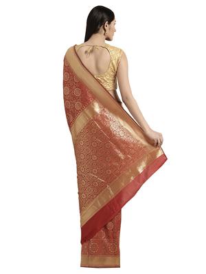 ethnic motif kanjivaram saree with blouse - 16746935 - Standard Image - 2