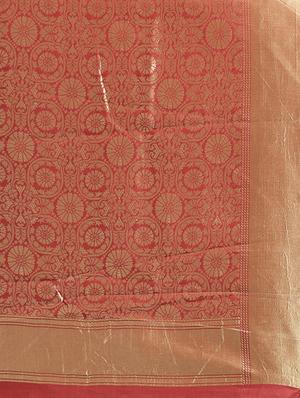 ethnic motif kanjivaram saree with blouse - 16746935 - Standard Image - 4