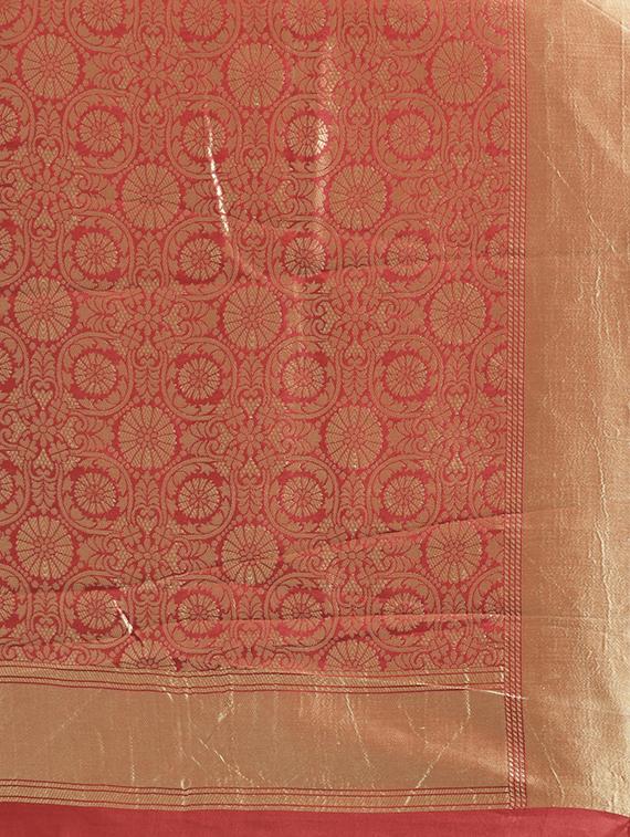ethnic motif kanjivaram saree with blouse - 16746935 - Zoom Image - 4