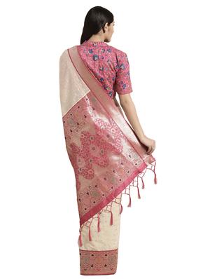solid banarasi saree with blouse - 16746940 - Standard Image - 2