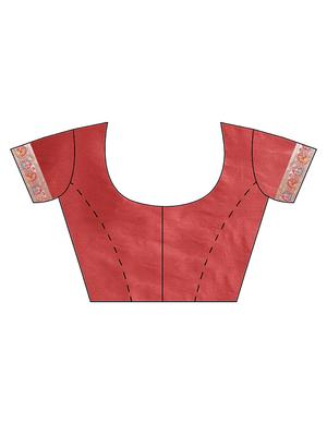 solid banarasi saree with blouse - 16746943 - Standard Image - 3
