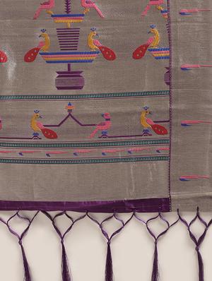 solid banarasi saree with blouse - 16746953 - Standard Image - 4