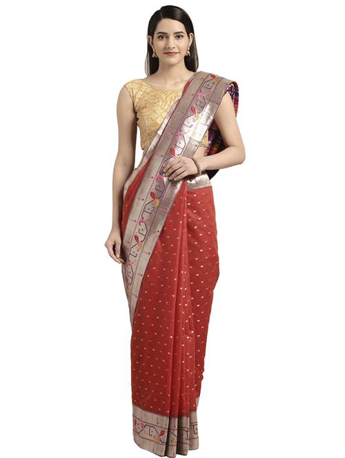solid banarasi saree with blouse - 16746954 - Very Small Image - 1