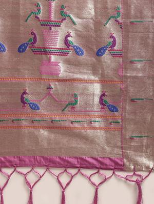 solid banarasi saree with blouse - 16746957 - Standard Image - 4