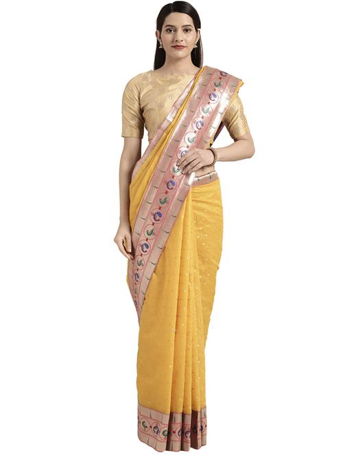 solid banarasi saree with blouse - 16746961 - Standard Image - 1