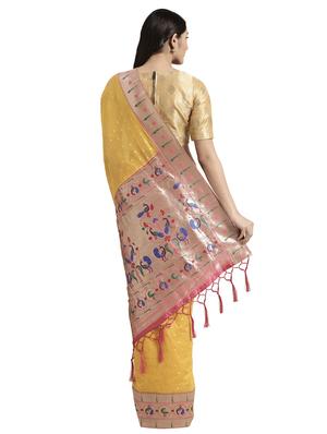 solid banarasi saree with blouse - 16746961 - Standard Image - 2