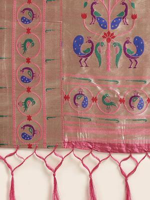 solid banarasi saree with blouse - 16746961 - Standard Image - 4