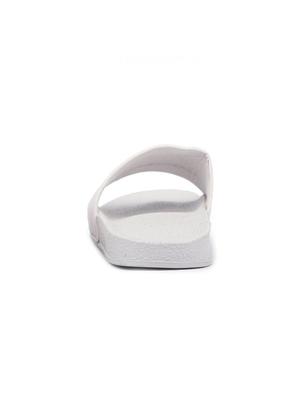 white leatherette slip on flip flops - 16749490 - Standard Image - 3
