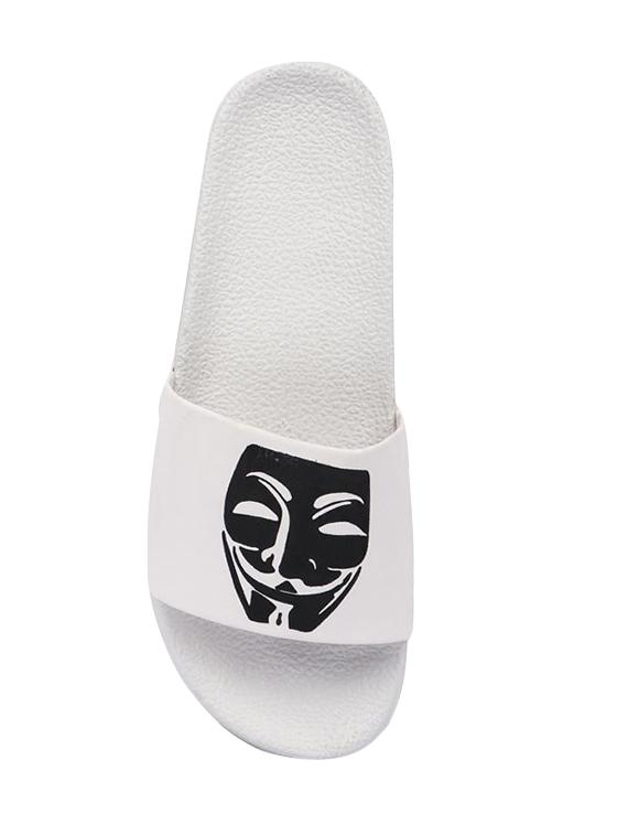 white leatherette slip on flip flops - 16749490 - Zoom Image - 4