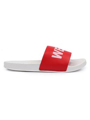 red leatherette slip on flip flops - 16749498 - Standard Image - 2