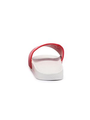red leatherette slip on flip flops - 16749498 - Standard Image - 3