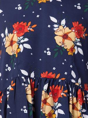 bell sleeved gathered floral top - 16749851 - Standard Image - 5