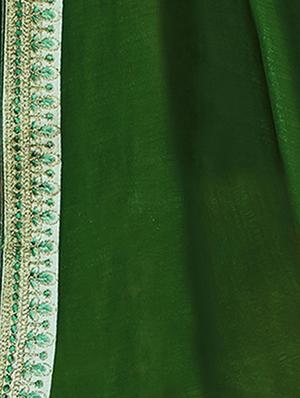 bordered plain saree with blouse - 16749913 - Standard Image - 3