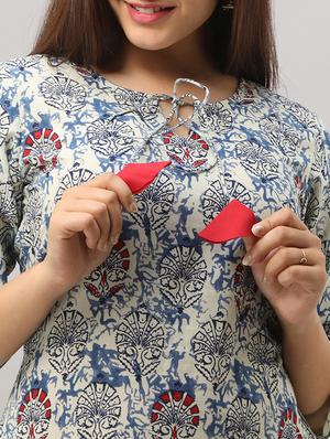 floral straight kurta - 16750028 - Standard Image - 4