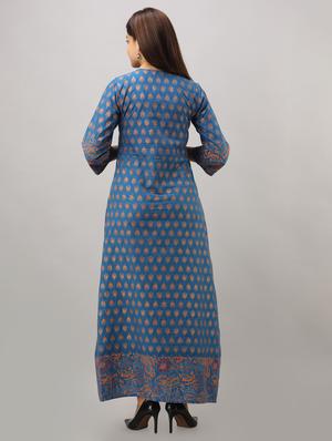 foil print a-line kurta - 16750030 - Standard Image - 3