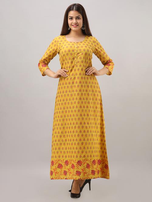 foil print a-line kurta - 16750031 - Standard Image - 1