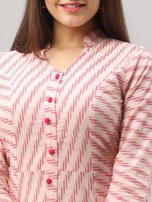 ikat print a-line ethnic dress - 16750032 - Standard Image - 4