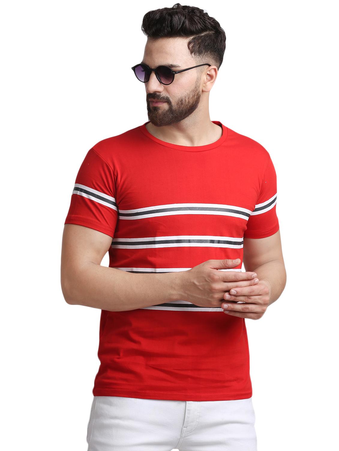 black and red striped combo t-shirts - 16750064 - Zoom Image - 4