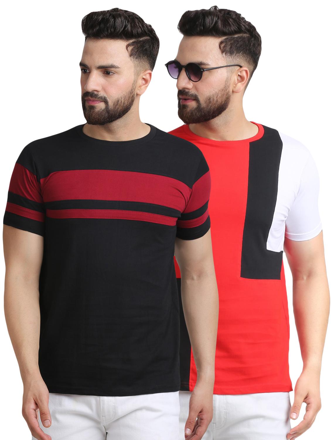 black and red combo t-shirts - 16750069 - Zoom Image - 1