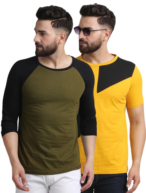 green and yellow combo t-shirts - 16750090 - Standard Image - 1
