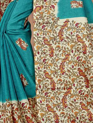 kalamakari printed saree with blouse - 16750149 - Standard Image - 2