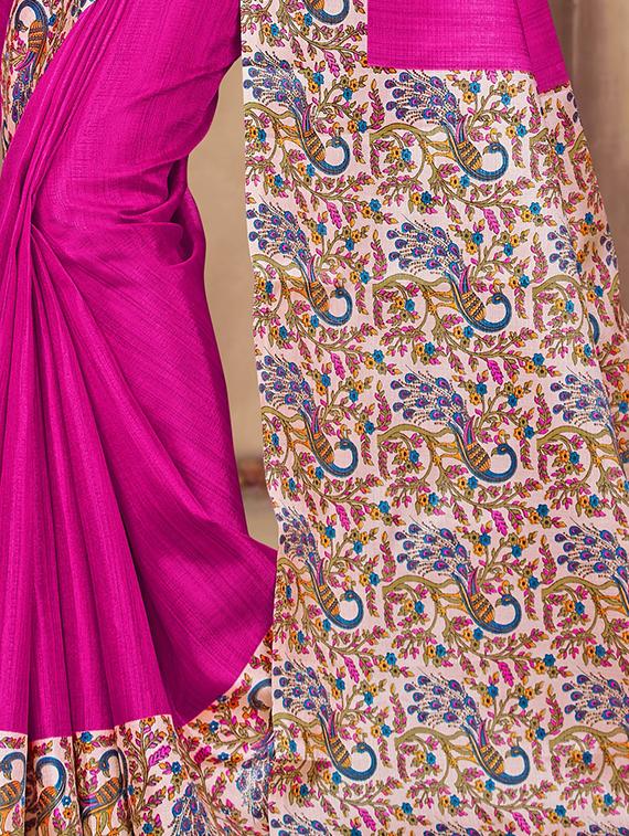 kalamakari printed saree with blouse - 16750150 - Zoom Image - 2