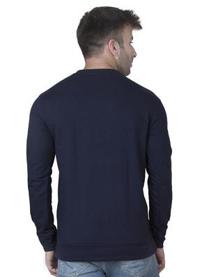 navy blue solid sweatshirt - 16750344 - Standard Image - 3