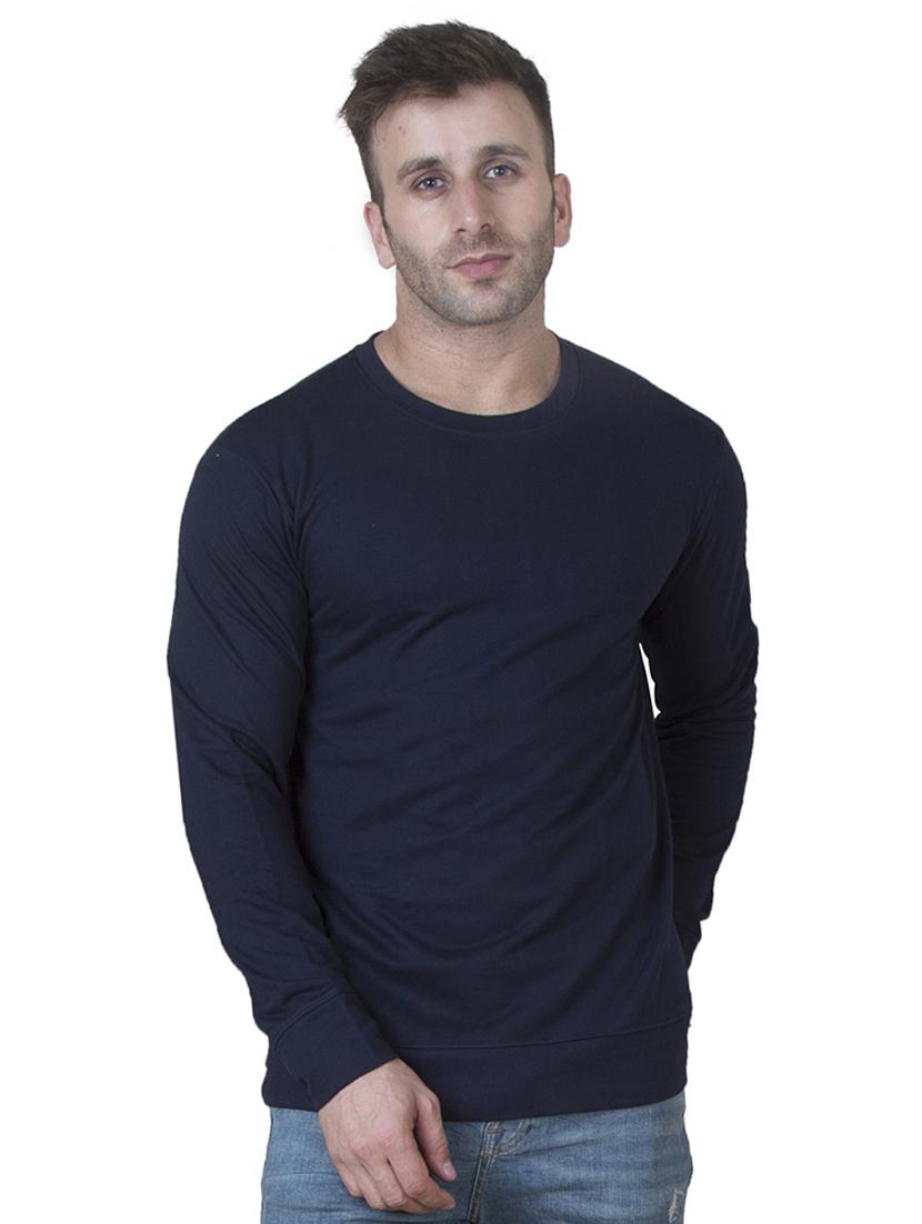 navy blue solid sweatshirt - 16750344 - Zoom Image - 1