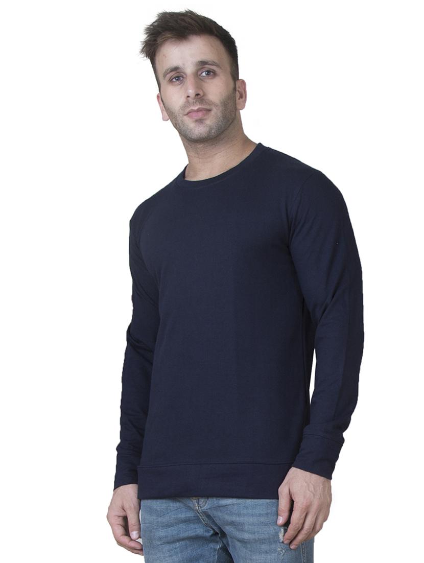 navy blue solid sweatshirt - 16750344 - Zoom Image - 2