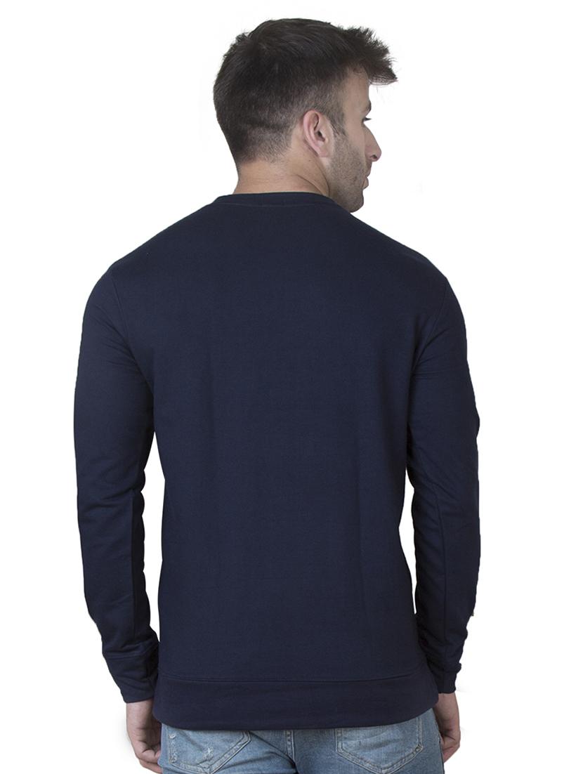 navy blue solid sweatshirt - 16750344 - Zoom Image - 3
