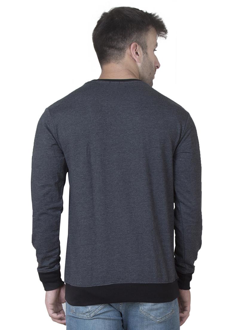 grey color block sweatshirt - 16750347 - Zoom Image - 3