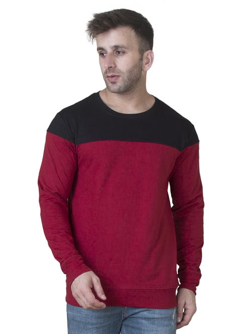 red color block sweatshirt - 16750352 - Standard Image - 1