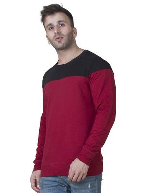 red color block sweatshirt - 16750352 - Standard Image - 2
