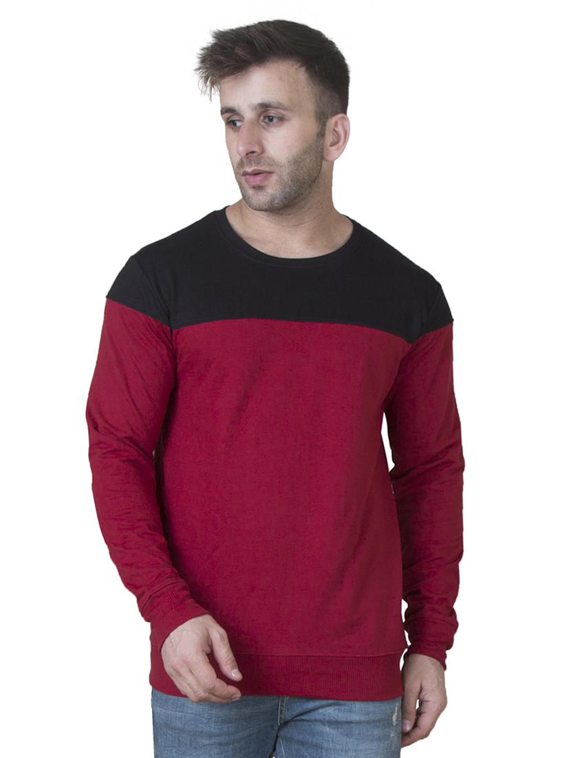 red color block sweatshirt - 16750352 - Zoom Image - 1
