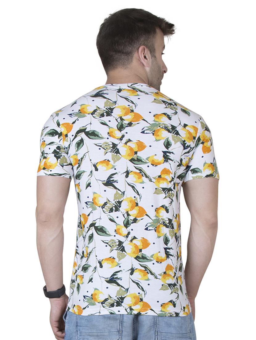 white floral printed t-shirt - 16750366 - Zoom Image - 3