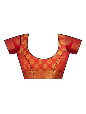 paisley banarasi saree with blouse - 16750477 - Standard Image - 3