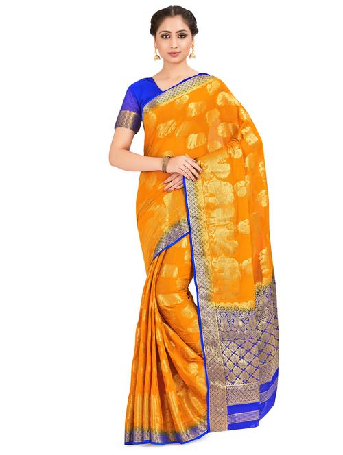 conversational banarasi saree with blouse - 16750478 - Standard Image - 1