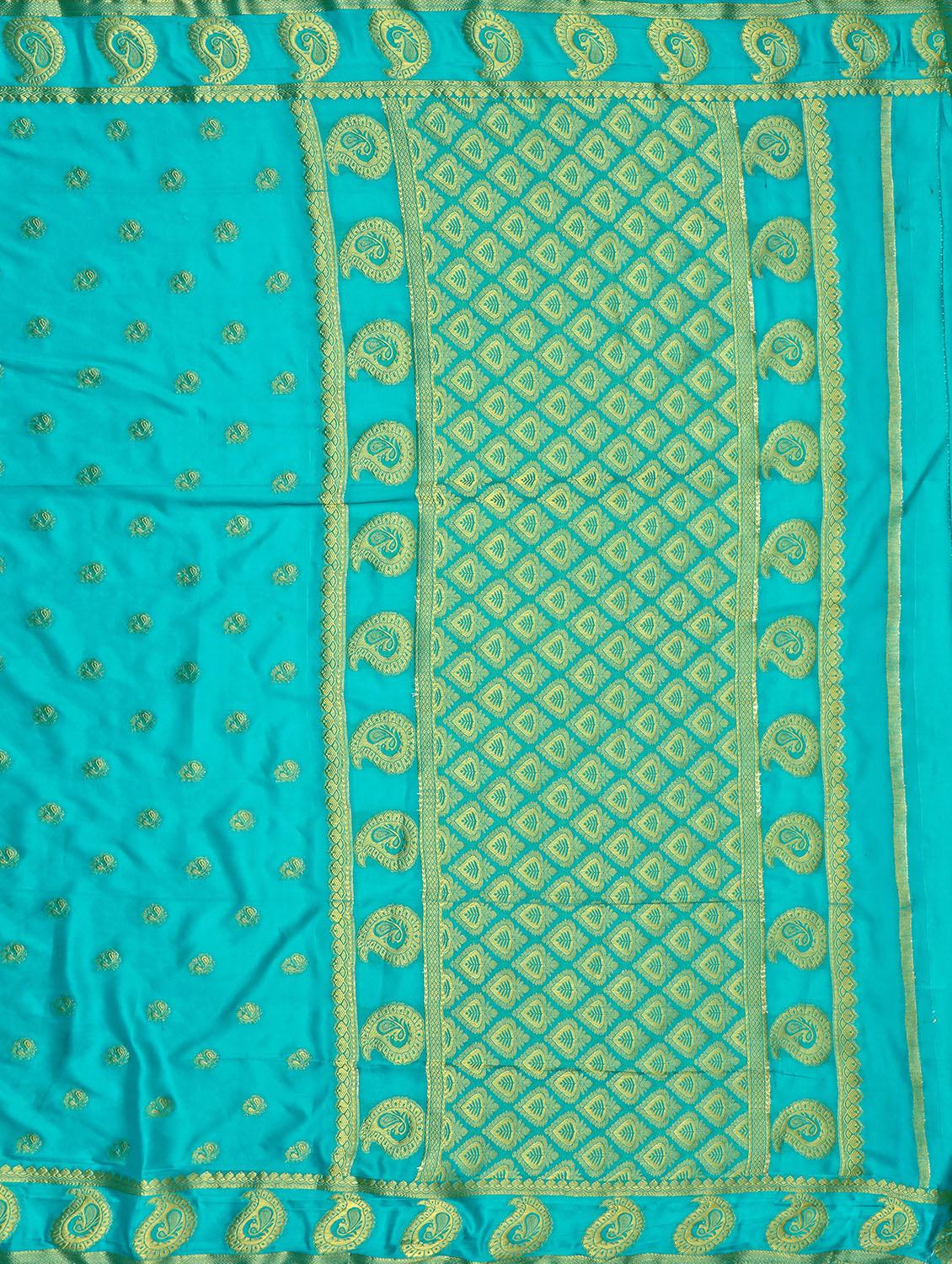 self design mysore silk saree with blouse - 16750479 - Zoom Image - 4