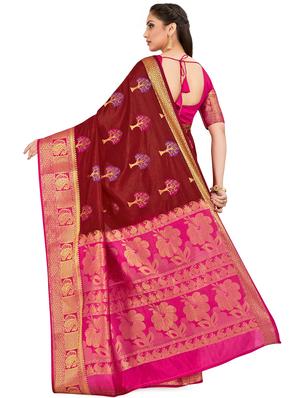 self design paithani silk saree with blouse - 16750480 - Standard Image - 2