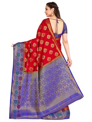 self design paithani silk saree with blouse - 16750481 - Standard Image - 2