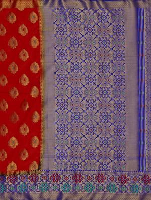 self design paithani silk saree with blouse - 16750481 - Standard Image - 5